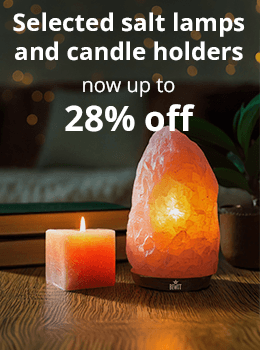 Selected salt lamps and candle holders up to 28% off | BEWIT.love