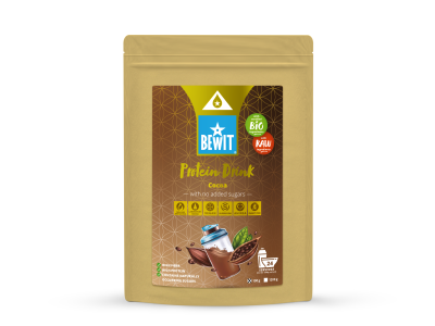 BEWIT Bevanda proteica, cacao, con stevia, BIO