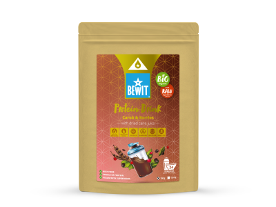 BEWIT Protein drink, carob with redcurrant, aronia and cranberry Organic