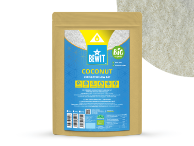 BEWIT Tarty kokos o niskiej zawartości tłuszczu BIO