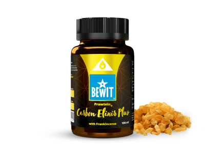 BEWIT Prawtein Carbon Elixir Plus con aceite esencial de incienso