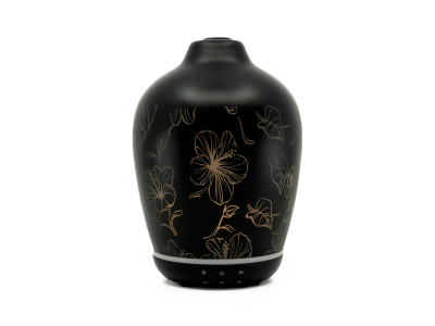 Diffuseur d'arôme Fleur blanche Flowerlaser Verre gravé