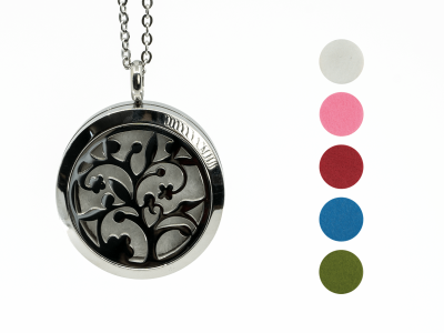 BEWIT Collier aromatique Arbre de vie fleuri