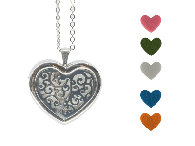 BEWIT Aroma Pendant Heart Shaped Tree of Life in Green