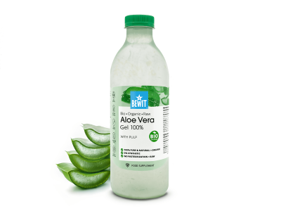 BEWIT Gel d'aloe vera avec pulpe, BIO RAW