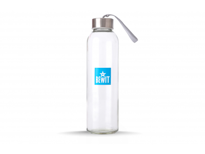 BEWIT 0,5 l Glasflasche mit Logo